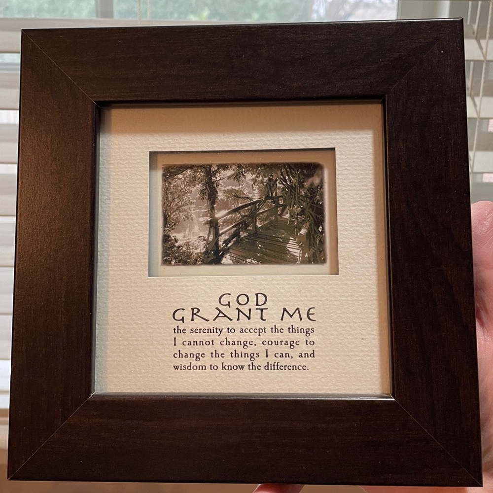 Serenity Prayer Brown Framed Wall Art